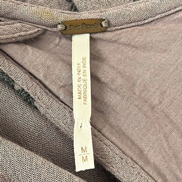 Free People Womens Size Medium Emma Purple Swing Boho Embroidered Dress - Picture 3 of 3